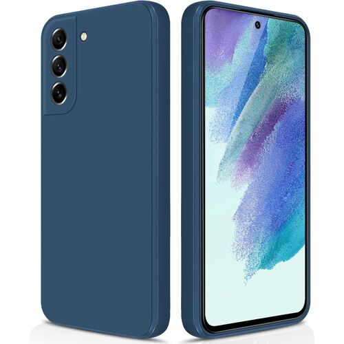Tianyi-Coque Pour Samsung Galaxy S21 Fe Case En Silicone, Etui De Protection Antichoc Etui Housse Silicone Ultra-Mince Avec Couche Intérieure En Fibre Et Protection Pour Caméra, Bleu