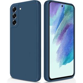 Coque Samsung Galaxy S21 Fe - Silicone Liquide Ultra¿Mince Antichoc Et Antidérapant, Intérieur Microfibre, Bords Relevés Protection Caméra, Bleu
