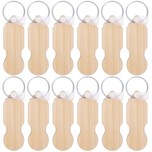 Porte-Clés Jetons De Caddie Premium ¿ Métal Et Bambou, Compacts, Durables, Lot De 12