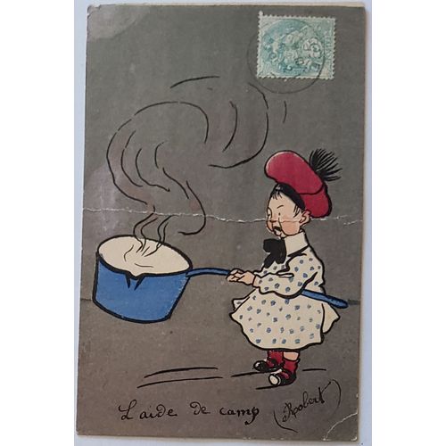 Carte Postale Ancienne, Militaire, Humour, L'Aide De Camp