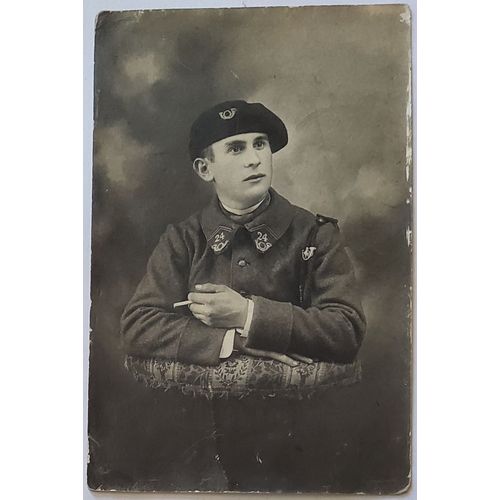 Carte Postale Ancienne, Militaria, Souvenir D'Un Chasseur Alpin Au Maroc