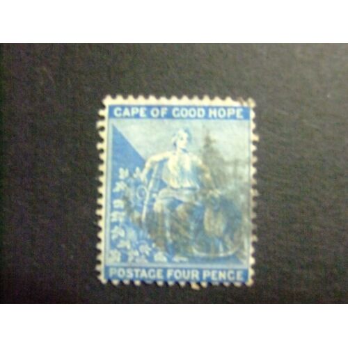 40 Cap De Bonne Espérance 1871-1882 / Allégorie De L'Espoir / Yvert 20 D Fu Filigrane Cc