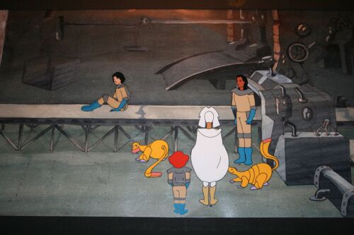 Cellulo Original Les Mondes Engloutis Anime Cel Mannequin 1984
