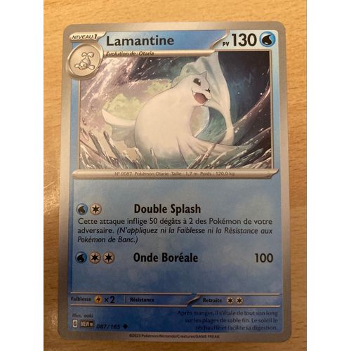 (1190) Lamantine 87/165 Pokemon 