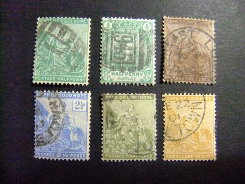 40 Cap De Bonne Espérance 1896 1902 / Espoir / Yvert 45 - 48 + 51 - 52 Fu Fili. Ancre