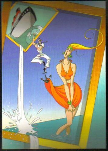 Carte Postale : Dessin De Zacot (Paquebot - Marin - Pin-Up)