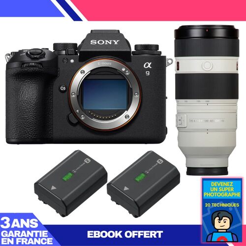 Boitier Sony A9 III + FE 100-400mm f/4.5-5.6 GM OSS + 2 Sony NP-FZ100 + Ebook 'Devenez Un Super Photographe'