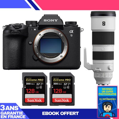 Boitier Sony A9 III + FE 200-600mm f/5.6-6.3 G OSS + 2 SanDisk 128GB Extreme PRO UHS-II SDXC 300 MB/s + Ebook 'Devenez Un Super Photographe'