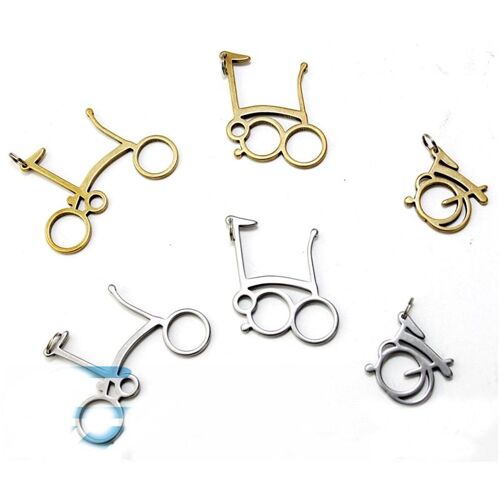 Silver demi-pliage - Porte-clés en cuivre et aluminium pour vélo Brompton, 3 modèles, 2 couleurs