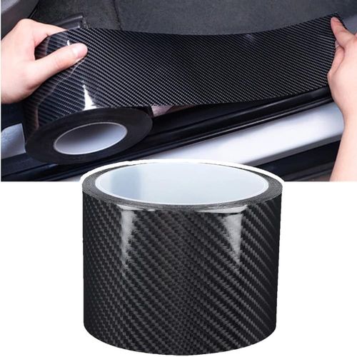 Film De Protection Général De Seuil De Porte De Voiture, Film De Protection De Pare-Chocs En Fibre De Carbone Autocollant 5m, Film De Protection De Bord De Protection De Seuil De Porte De Voiture (7 C