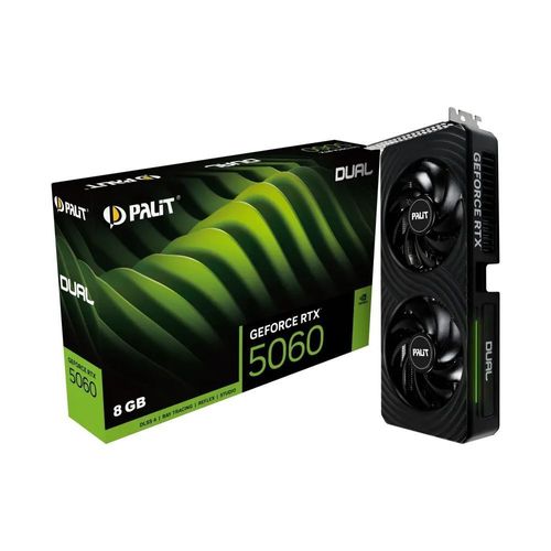 Palit GeForce RTX 5060 Dual, GeForce RTX 5060, 8.0GB GDDR7, PCI-Express
