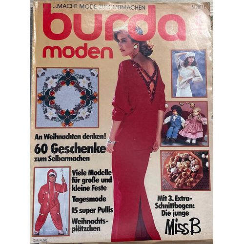 Burda Moden 11 Novembre 1984 3478 Bientôt Noël