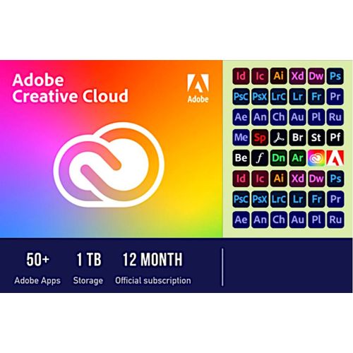 Creative Cloud All Apps Licence 1 An - Avec 1 Tb Stockage Cloud