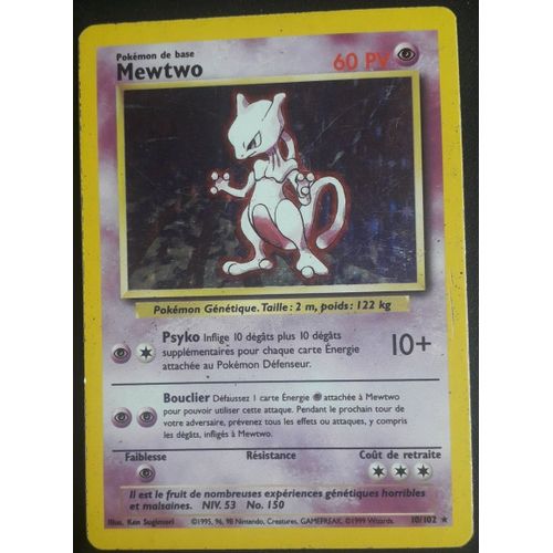 Carte Pokémon Mewtwo 10/102 [Holo] - Wizards (Fr)