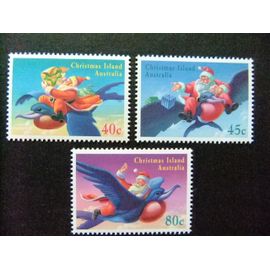 40 Christmas Island Australie 1995 / Noël Christmas (Père Noël Avec Cadeaux) / Yvert 416 / 418 Neuf Sans Charnière