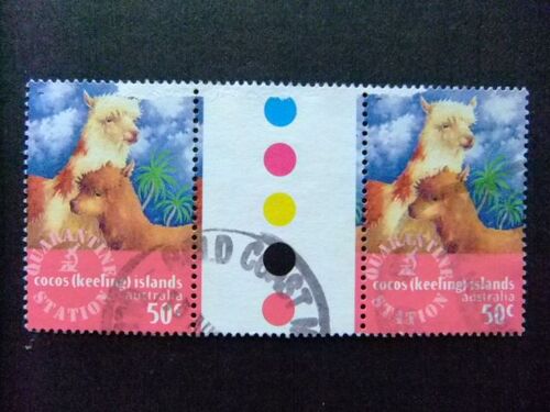 40 Cocos Îles Keeling Australie 1996 / Faune Alpaga Avec Cria / Yvert 328 Interpanel 328 Fu
