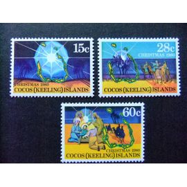 40 Cocos Keeling Islands Australie 1980 / Noël (Histoire Des Rois Mages) / Yvert 53 / 55 Mnh