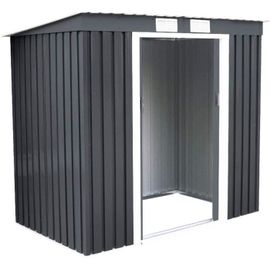 Costway Abri De Jardin En Métal 4.79m³ Cabane De Rangement À Outils 213x130x173cm Avec Porte Coulissante,2 Fenêtres De Ventilation