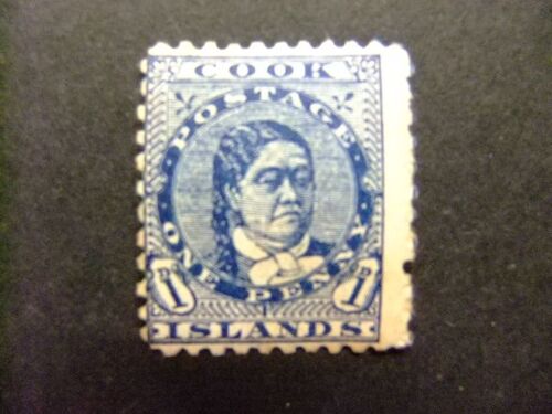 40 Îles Cook 1893 / Reine Makea Takau Ariki / Yvert 6 C (*) Filigrane Étoile Nz