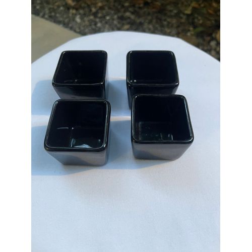 Service Aperitif, Tapas Céramique Noir.