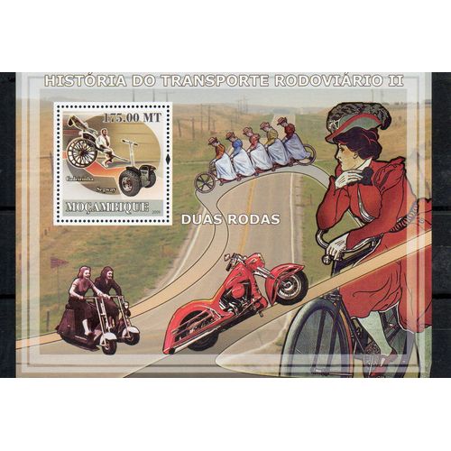 Mozambique Timbre Les Transports Sur 2 Roues 2009