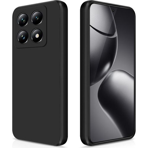Coque Pour Xiaomi 14t Pro 5g Case En Silicone, Etui De Protection Antichoc Etui Housse Silicone Ultra-Mince Avec Couche Intérieure En Fibre Et Protection Pour Caméra, Noir