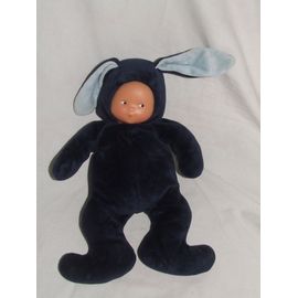 POUPEE LAPIN COROLLE TISSU CHIFFON BLEU MARINE 33 cm