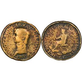 Rome - Sesterce - Neron Drusus - 50 Ad - Claude Assis, Armes Et Globe - Tres Rare - Ric.109 - 25-298