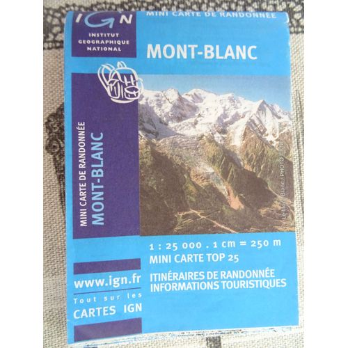 Mini Carte Ign Mont Blanc