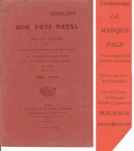 Delphine Marti - Mon Pays Natal ( La Corse ! ) - Avec Envoi Autographe . -