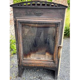Poêle à bois Gaudin Brulhaut 15kw occasion avec ensemble de tuyauteries incroyable diam 200 mm