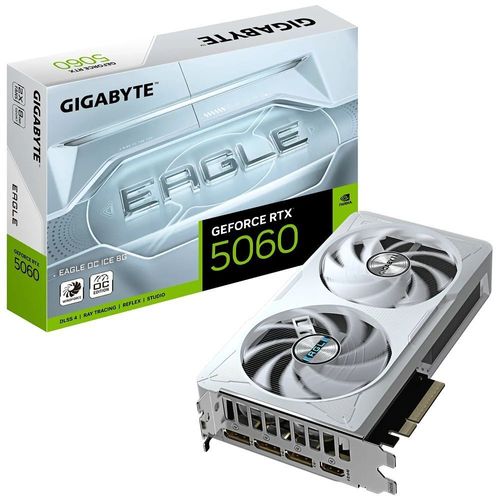 Gigabyte GV-N5060EAGLEOC ICE-8GD Eagle OC ICE 8G, GeForce RTX 5060, 8.0GB GDDR7, PCI-Express