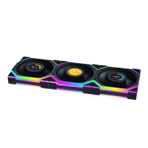 LIAN LI Nom : UNI FAN SL LCD ARGB PWM, 3-pack 120mm