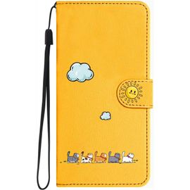 Sjzg-Coque Portefeuille Pour Samsung Galaxy S20 Fe (6,5""),Étui À Rabat Housse En Cuir,Chat Pochette Carte Magnétique De Protection Cover Case Antichoc Pour Samsung Galaxy S20 Fe,Jaune