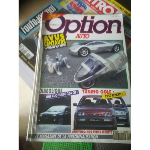 Option Auto 47 De 1992 Golf Vr6,Clio 16s,Clio Turbo,Golf 3,Audi Avus,Sbarro Astro,Mercedes 2.3 16