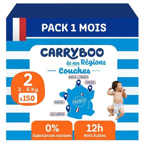 De Nos Régions - Couches Taille 2 3-6 Kg - 150 Couches Jetables - 1 Mois