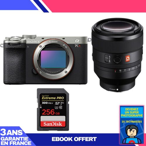 Boitier Sony A7CR Silver + FE 50mm f/1.2 GM + 1 SanDisk 256GB Extreme PRO UHS-II SDXC 300 MB/s + Ebook 'Devenez Un Super Photographe'