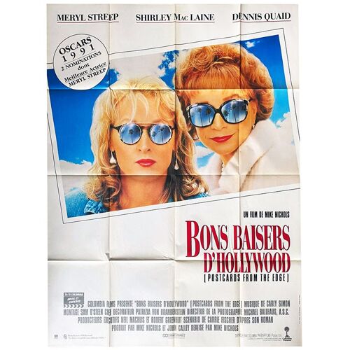 Bons Baisers D Hollywood (Postcards From The Edge) - Véritable Affiche De Cinéma Pliée - Format 120x160 Cm - De Mike Nichols Avec Meryl Streep, Shirley Maclaine, Dennis Quaid, Gene Hackman - 1990