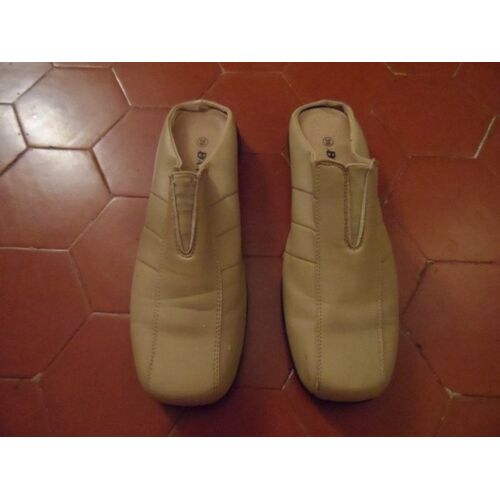 Mules Cuir Beige Damart - 39
