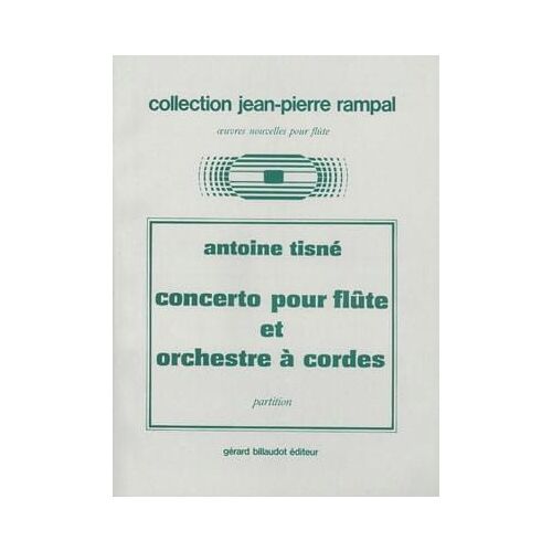 Antoine Tisne : Concerto Partition Flûte Et Piano - Flûte Réduction