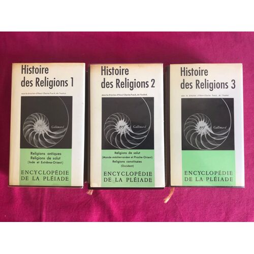 Histoire Des Religions, Encyclopédie De La Pléiade En 3 Volumes