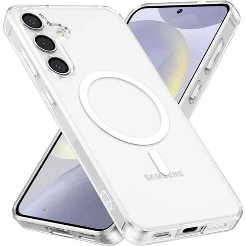 Coque Magnétique Pour Samsung Galaxy S25 +/S25 Plus 5g ,Compatible Avec Magsafe, Dos Anti Rayures, Transparent - Hqselection®
