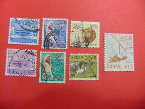 51 Soudan République Sudan 1962 Serie Coriente Incompleta Yvert 144/148 +151+154 Fu Con Filigrana