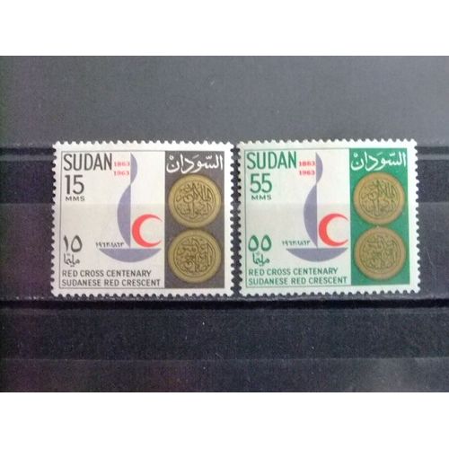 51 Soudan République Sudan 1963 Croix Rouge Yvert 160 / 161 ** Mnh