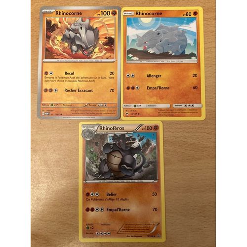 (1134) 2x Rhinocorne + Rhinoféros (Pokemon) 