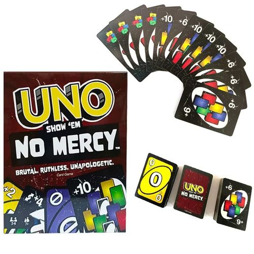 UNO No Mercy ¿ Jeu de Société pour Enfants et Adultes
