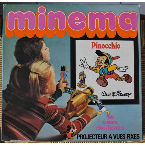 Projecteur À Vues Fixes Minema Pinocchio Walt Disney Meccano 1974
