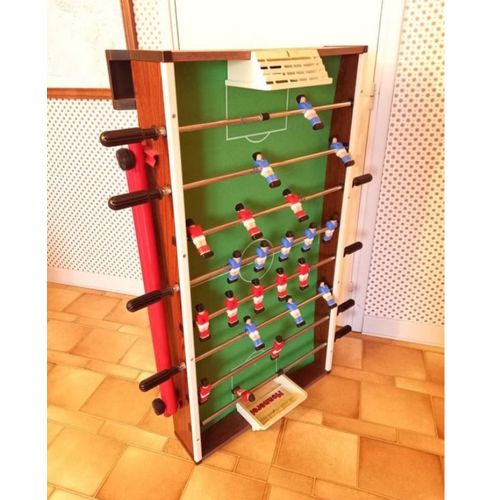 KICKER FOOT BALL PLIANT JOUEURS FOOTBALLEURS JOUET SUR TABLE JEU D EQUIPE DE SALON PLIABLE PIEDS ACIER RETRACTABLES RANGEMENT PRATIQUE ET RAPIDE SE GLISSE SOUS UN MEUBLE FACILEMENT 100x80 cm
