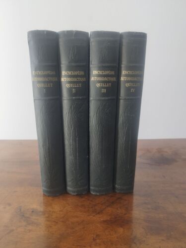 4 Encyclopédie Autodidactique Quillet + 1 Géographie Universelle Avec Atlas Quillet