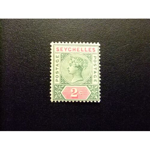 51 Seychelles 1890 / Reine Victoria / Yvert 1 B Mh Filigrane Ca Stanley 9 Mh